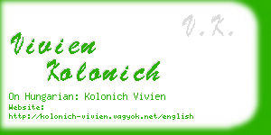 vivien kolonich business card